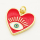 Brass Enamel Pendant,Heart,Devil's eye,Golden,Red,17.5x18mm,Hole:3mm,about 2g/pc,5 pcs/package,XFPC00223avja-L002