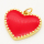 Brass Enamel Pendant,Heart,Golden,18x19mm,Hole:3mm,about 2.5g/pc,5 pcs/package,XFPC00249avja-L002