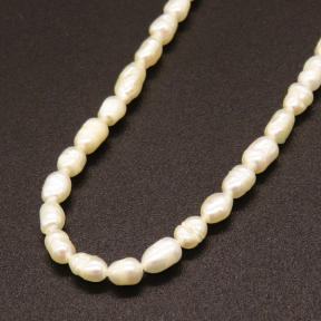 Natural Freshwater Pearl Beads,Grade AB,Rice beads,Thread,White,3~3.5mm,Hole:0.5mm,about 81pcs/strand,about 5g/strand,1 strand/package,14"(36cm),XBSP01128bbov-L019