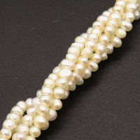 Natural Freshwater Pearl Beads,Grade A,Bean shape,White,3~4mm,Hole:0.5mm,about 123pcs/strand,about 7g/strand,1 strand/package,14"(36cm),XBSP01149ahjb-L019