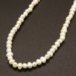 Natural Freshwater Pearl Beads,Grade A,Bean shape,White,3~4mm,Hole:0.5mm,about 123pcs/strand,about 7g/strand,1 strand/package,14"(36cm),XBSP01149ahjb-L019