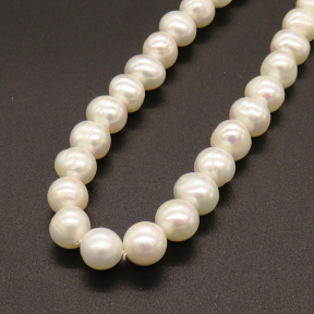 Natural Freshwater Pearl Beads,Grade A,Near round beads,White,8~9mm,Hole:0.8mm,about 47pcs/strand,about 31g/strand,1 strand/package,14"(36cm),XBSP01164vhov-L019