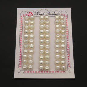 Natural Freshwater Pearl Beads,Grade A,Bread beads,Half hole,Random mixed color,8~8.5mm,Hole:0.8mm,about 33pairs/card,about 44g/card,1 card/package,XBSP01182alio-L019