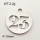 304 Stainless Steel Pendant,Disc Digit 23,True Color,D:19mm,about 2.2g/package,1 pc/package,3AC300309vaam-368