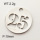 304 Stainless Steel Pendant,Disc Digit 25,True Color,D:19,about 2.2g/package,1 pc/package,3AC300311vaam-368