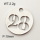 304 Stainless Steel Pendant,Disc Digit 28,True Color,D:19mm,about 2.2g/package,1 pc/package,3AC300314vaam-368