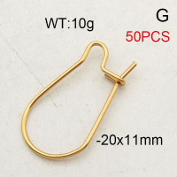 304 Stainless Steel Ear Ring Accessories,Kidney Ear Wires,Vacuum Plating Gold,20x11mm,about 10g/package,50 pcs/package,6AC300234bhva-474