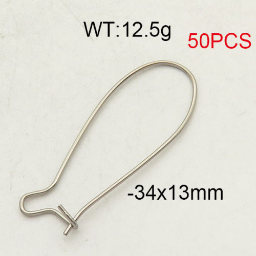 305 Stainless Steel Ear Ring Accessories,Kidney Ear Wires,True Color,34x13mm,about 12.5g/package,50 pcs/package,6AC300242ablb-474