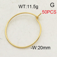 304 Stainless Steel Ear Ring Accessories,Steel Wire Ring,Vacuum Plating Gold,W:20mm

,about 11.5g/package,50 pcs/package,6AC300249bhil-474