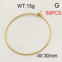 304 Stainless Steel Ear Ring Accessories,Steel Wire Ring,Vacuum Plating Gold,W:30mm

,about 15g/package,50 pcs/package,6AC300251vhmv-474