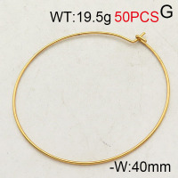 304 Stainless Steel Ear Ring Accessories,Steel Wire Ring,Vacuum Plating Gold,W:40mm

,about 19.5g/package,50 pcs/package,6AC300253vhol-474