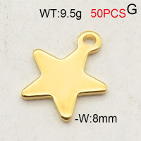 304 Stainless Steel Pendant,Five-Pointed Star,Vacuum Plating Gold,W:8mm

,about 9.5g/package,50 pcs/package,6AC300256ahlv-474