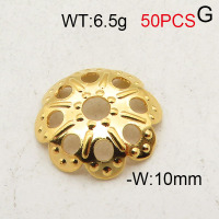 304 Stainless Steel Spacer,Concave Convex Hollow Flower Piece,Vacuum Plating Gold,W:10mm,about 6.5g/package,50 pcs/package,6AC300260ahlv-474