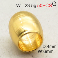 304 Stainless Steel Pipe Bead,Hollow Oval Tube,Vacuum Plating Gold,D:4mm
W:6mm
,about 23.5g/package,50 pcs/package,6AC300263aivb-474
