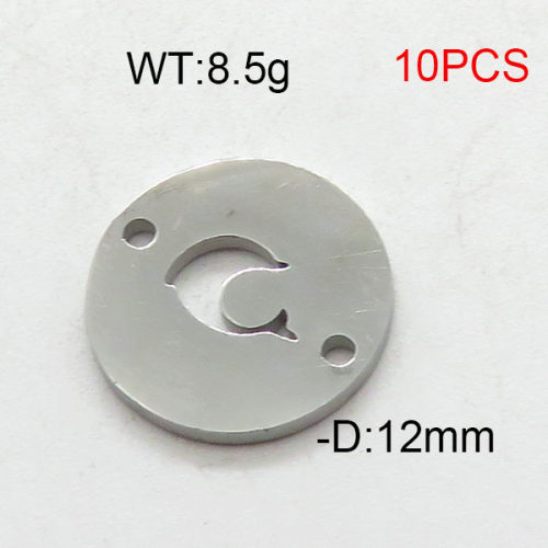 304 Stainless Steel Accessories,Disc Dolphin,True Color,D:12mm,about 8.5g/package,10 pcs/package,6AC300421vbmb-368