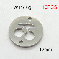 304 Stainless Steel Accessories,Round Cherry,True Color,D:12mm,about 7.6g/package,10 pcs/package,6AC300435vbmb-368