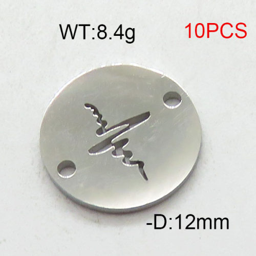 304 Stainless Steel Accessories,Disc ECG,True Color,D:12mm,about 8.4g/package,10 pcs/package,6AC300441vbmb-368