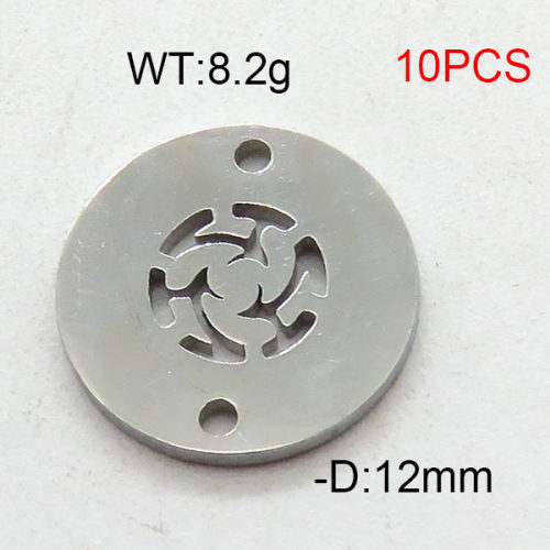 304 Stainless Steel Accessories,Disc Flower,True Color,D:12mm,about 8.2g/package,10 pcs/package,6AC300445vbmb-368