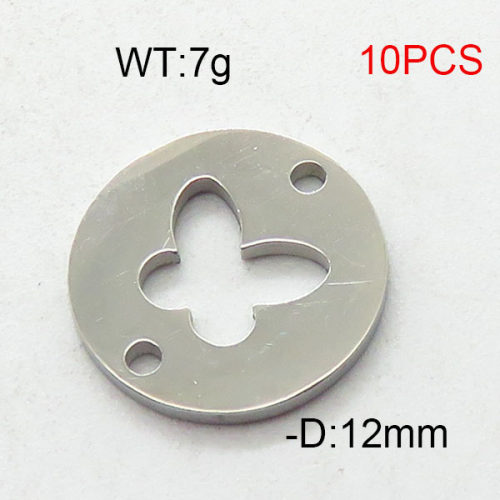 304 Stainless Steel Accessories,Disc Butterfly,True Color,D:12mm,about 7g/package,10 pcs/package,6AC300449vbmb-368