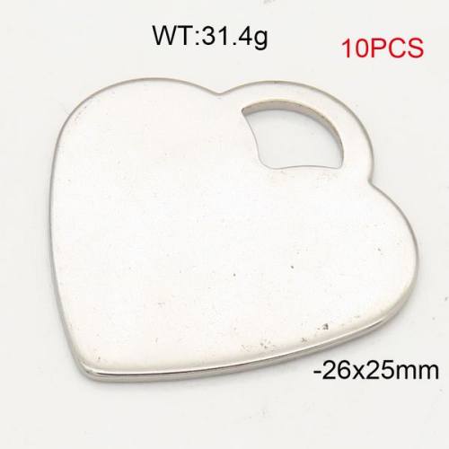 304 Stainless Steel pendant,Heart Lock,True Color,26x25mm,about 31.4g/package,10 pcs/package,6AC30147ablb-474