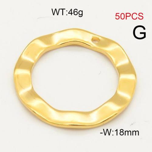 304 stainless steel accessories,Concave Convex Ring,Vacuum Plating Gold,W:18mm,about 46g/package,50 pcs/package,6AC30149ajlv-474