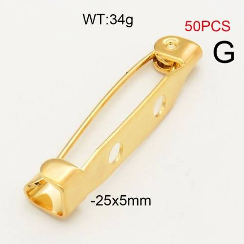 304 Stainless Steel Safety Pins,Long Clasp,Vacuum Plating Gold,25x5mm,about 34g/package,50 pcs/package,6AC30153ajia-474