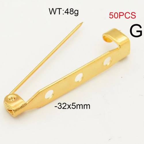 304 Stainless Steel Safety Pins,Long Clasp,Vacuum Plating Gold,32x5mm,about 48g/package,50 pcs/package,6AC30154ajoa-474