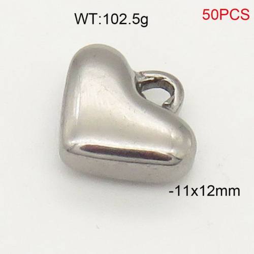 304 Stainless Steel pendant,Heart Lock,True Color,11x12mm,about 102.5g/package,50 pcs/package,6AC30156ajka-474