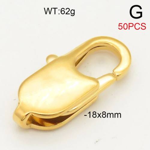 304 Stainless Steel Lobster Buckle,Lobster Claw Buckle,Vacuum Plating Gold,18x8mm,about 62g/package,50 pcs/package,6AC30164bobb-474