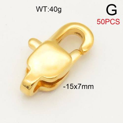 304 Stainless Steel Lobster Buckle,Lobster Claw Buckle,Vacuum Plating Gold,15x7mm,about 40g/package,50 pcs/package,6AC30167bnbb-474
