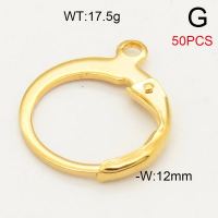 304 Stainless Steel Clip Earring Assembly,Round Buckle,Vacuum Plating Gold,W:12mm,about 17.5g/package,50 pcs/package,6AC30185aija-474