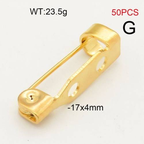 304 Stainless Steel Paper Clip, Needle Of Other Shapes,Long Clasp,Vacuum Plating Gold,17x4mm,about 23.5g/package,50 pcs/package,6AC30213vila-474