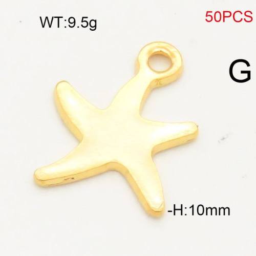 304 Stainless Steel Pendant,Five-Pointed Star,Vacuum Plating Gold,H:10mm,about 9.5g/package,50 pcs/package,6AC30218vhnl-474