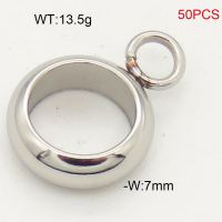 304 Stainless Steel Accessories,Hollow Ring,True Color,W:7mm,about 13.5g/package,50 pcs/package,6AC30224ahlv-474