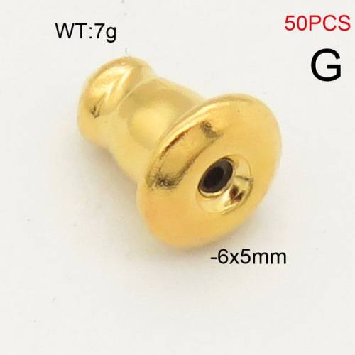 304 stainless steel ear plug,Hat,Vacuum Plating Gold,6x5mm,about 7g/package,50 pcs/package,6AC30229vhmv-474