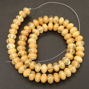 Normal Glass Beads,Abacus Beads,Dyed,Champagne,8*5mm,Hole:1.2mm,about 76pcs/strand,about 32g/strand,1 strand/package,15"(38cm),XBG00497ahjb-L001