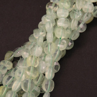 Natural Prehnite,Flat Round,Faceted,Light Green,4*2mm,Hole:0.5mm,about 95pcs/strand,about 7g/strand,1 strand/package,15"(38cm),XBGB04485vhov-L001