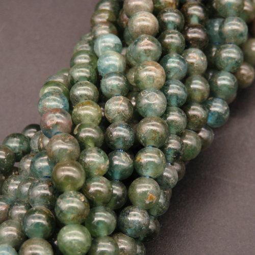 Natural Apatite,Round,Dark Green,4mm,Hole:1mm,about 90pcs/strand,about 15g/strand,1 strand/package,15"(38cm),XBGB04493ahlv-L001