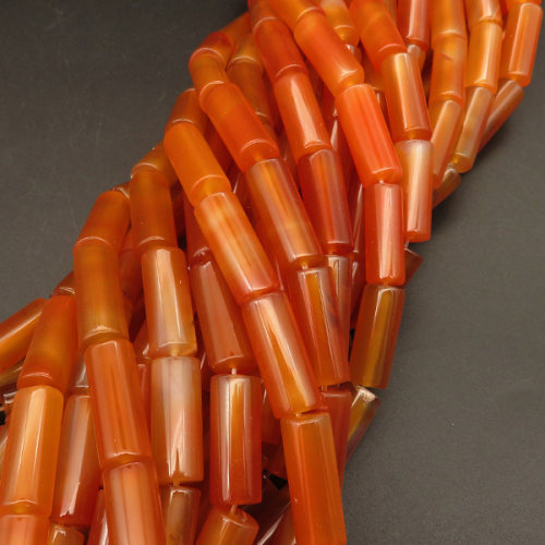 Natural Agate,Cylinder,Dyed,Orange,21*8mm,Hole:1.5mm,about 19pcs/strand,about 51g/strand,1 strand/package,15"(38cm),XBGB04563vhov-L001