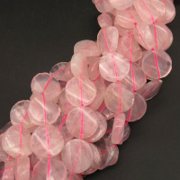 Natural Rose Quartz,Round Twisted,Pink,16*5mm,Hole:1mm,about 28pcs/strand,about 63g/strand,1 strand/package,17"(42cm),XBGB04575aima-L001