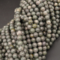 Natural Picasso Jasper,Round,Grey,6mm,Hole:1.5mm,about 65pcs/strand,about 22g/strand,1 strand/package,15"(38cm),XBGB04598vbnb-L001
