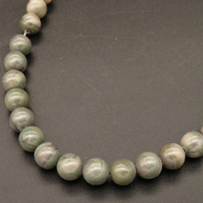 Natural Picasso Jasper,Round,Grey,6mm,Hole:1.5mm,about 65pcs/strand,about 22g/strand,1 strand/package,15"(38cm),XBGB04598vbnb-L001