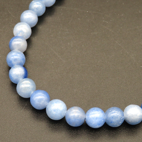 Natural Blue Aventurine,Round,Blue,6mm,Hole:1mm,about 65pcs/strand,about 23g/strand,1 strand/package,15"(38cm),XBGB04610vbnb-L001