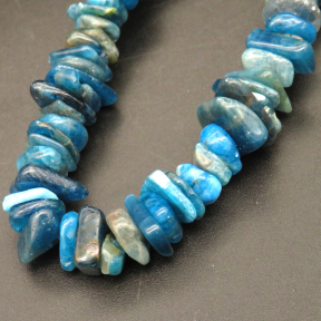 Natural Apatite,Irregular Gasket,Blue,13*11~9*8mm,Hole:1mm,about 134pcs/strand,about 78g/strand,1 strand/package,16"(40cm),XBGB04624ahlv-L001