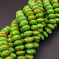 Synthesis Howlite,Turquoise,Abacus Beads,Dyed,Green,12*6mm,Hole:1mm,about 58pcs/strand,about 70g/strand,1 strand/package,15"(39cm),XBGB04701bhia-L001