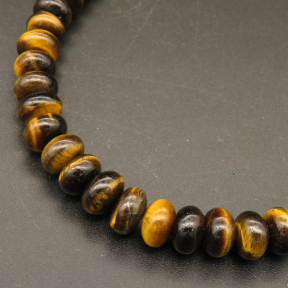 Natural Gold Tiger Eye,Abacus Beads,Brown,8*5mm,Hole:1mm,about 76pcs/strand,about 40g/strand,1 strand/package,15"(38cm),XBGB04713ahlv-L001