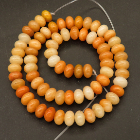 Natural Red Aventurine,Abacus Beads,Orange,8*5.5mm,Hole:1.2mm,about 61pcs/strand,about 39g/strand,1 strand/package,15"(38cm),XBGB04719ahjb-L001