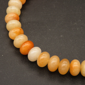 Natural Red Aventurine,Abacus Beads,Orange,8*5.5mm,Hole:1.2mm,about 61pcs/strand,about 39g/strand,1 strand/package,15"(38cm),XBGB04719ahjb-L001