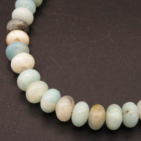 Natural Amazonite,Abacus Beads,Cyan-blue,8*5.5mm,Hole:1.2mm,about 61pcs/strand,about 39g/strand,1 strand/package,15"(38cm),XBGB04722ahjb-L001