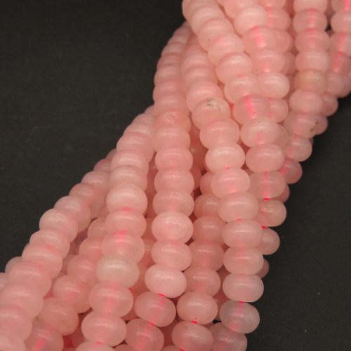 Natural Rose Quartz,Abacus Beads,Pink,6.5*4mm,Hole:1mm,about 95pcs/strand,about 25g/strand,1 strand/package,15"(38cm),XBGB04731ahjb-L001